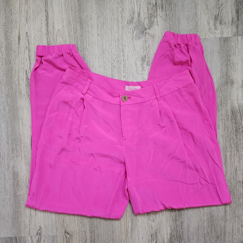 Lilly Pulitzer Silk Casual Jogger Pants 4
